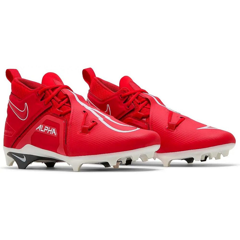 Nike Alpha Menace Pro 3 University Red White CT6649-616 Mens Football Cleats New